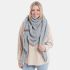 sally triangle scarf light grey